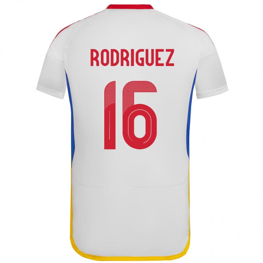 Kids Football Venezuela Arianna Rodríguez #16 White Away Jersey 24-26 T-Shirt Za