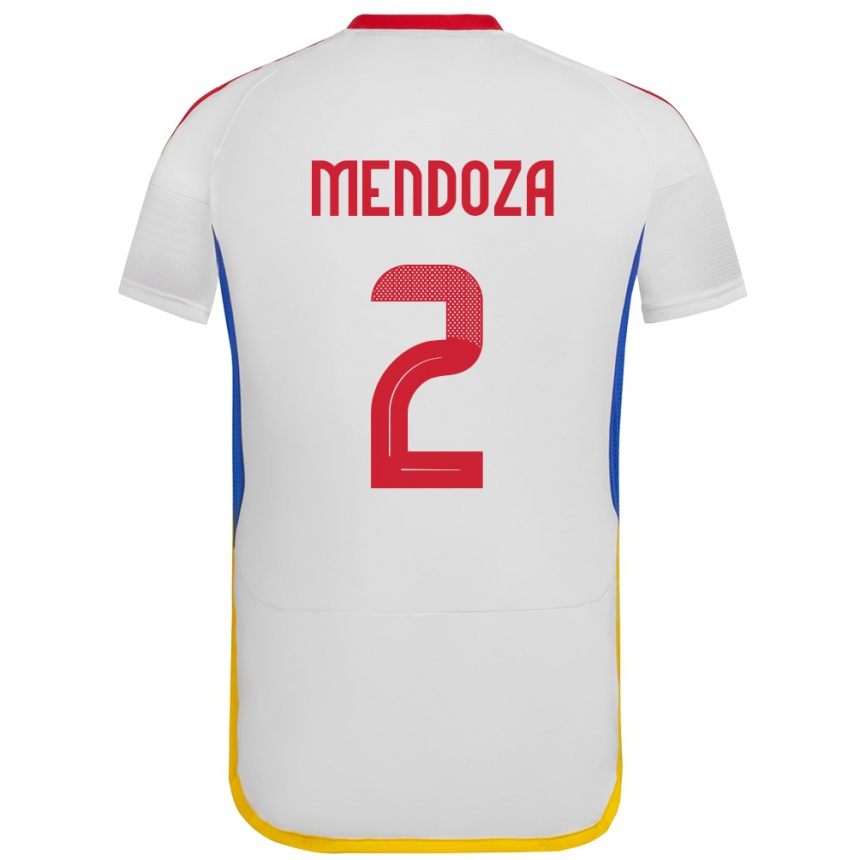 Kids Football Venezuela Rafanny Mendoza #2 White Away Jersey 24-26 T-Shirt Za