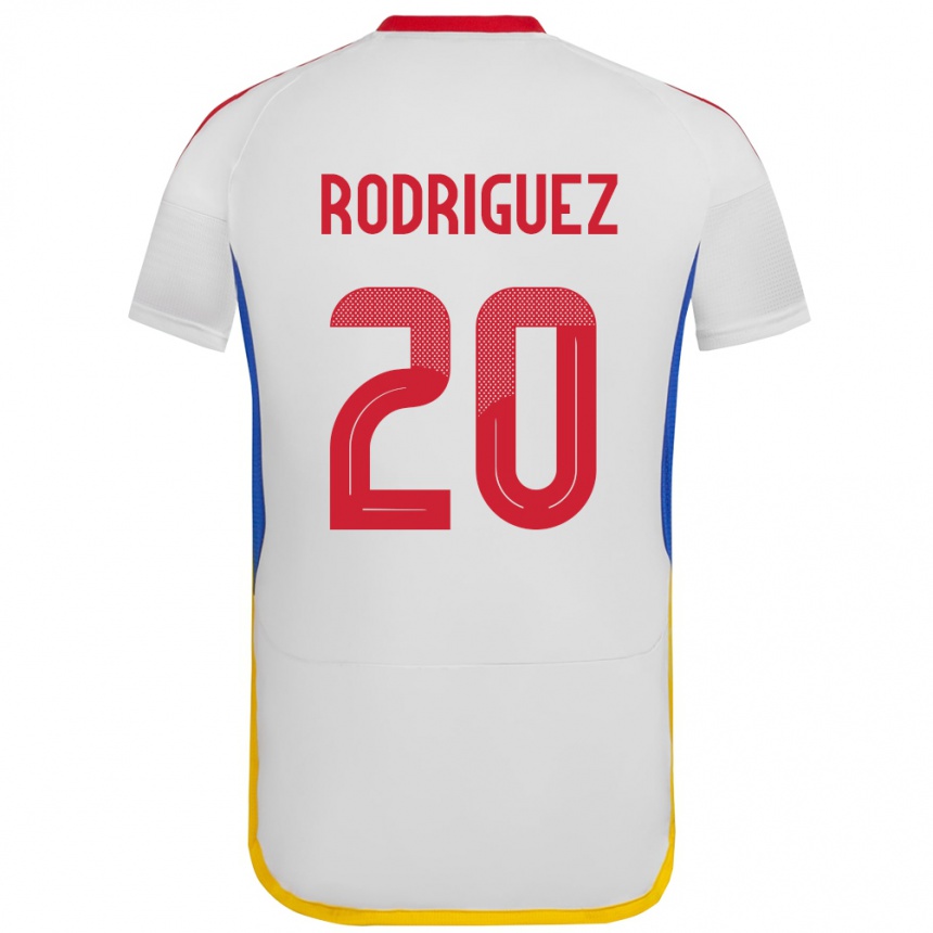 Kids Football Venezuela Dayana Rodríguez #20 White Away Jersey 24-26 T-Shirt Za