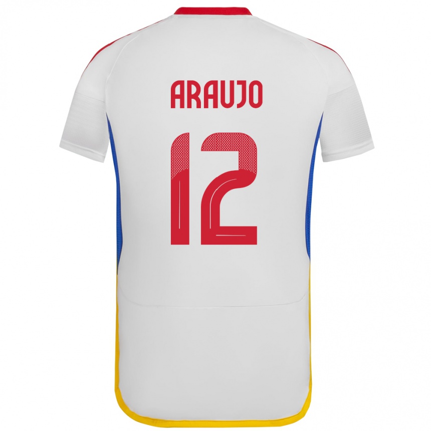 Kids Football Venezuela Sabrina Araujo #12 White Away Jersey 24-26 T-Shirt Za