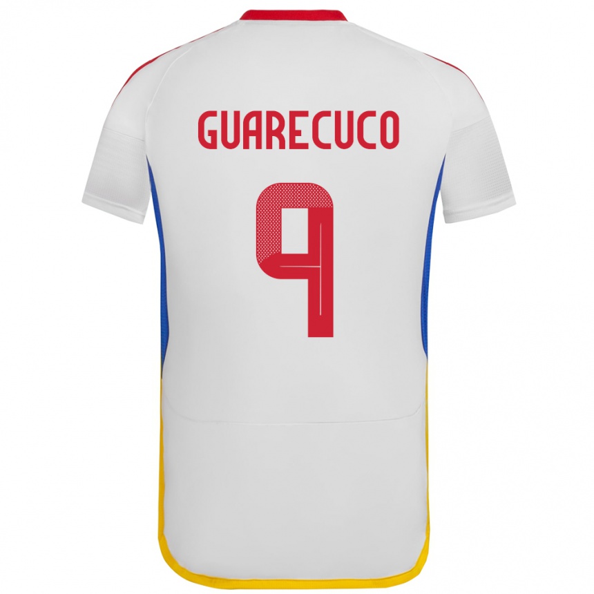 Kids Football Venezuela Joemar Guarecuco #9 White Away Jersey 24-26 T-Shirt Za