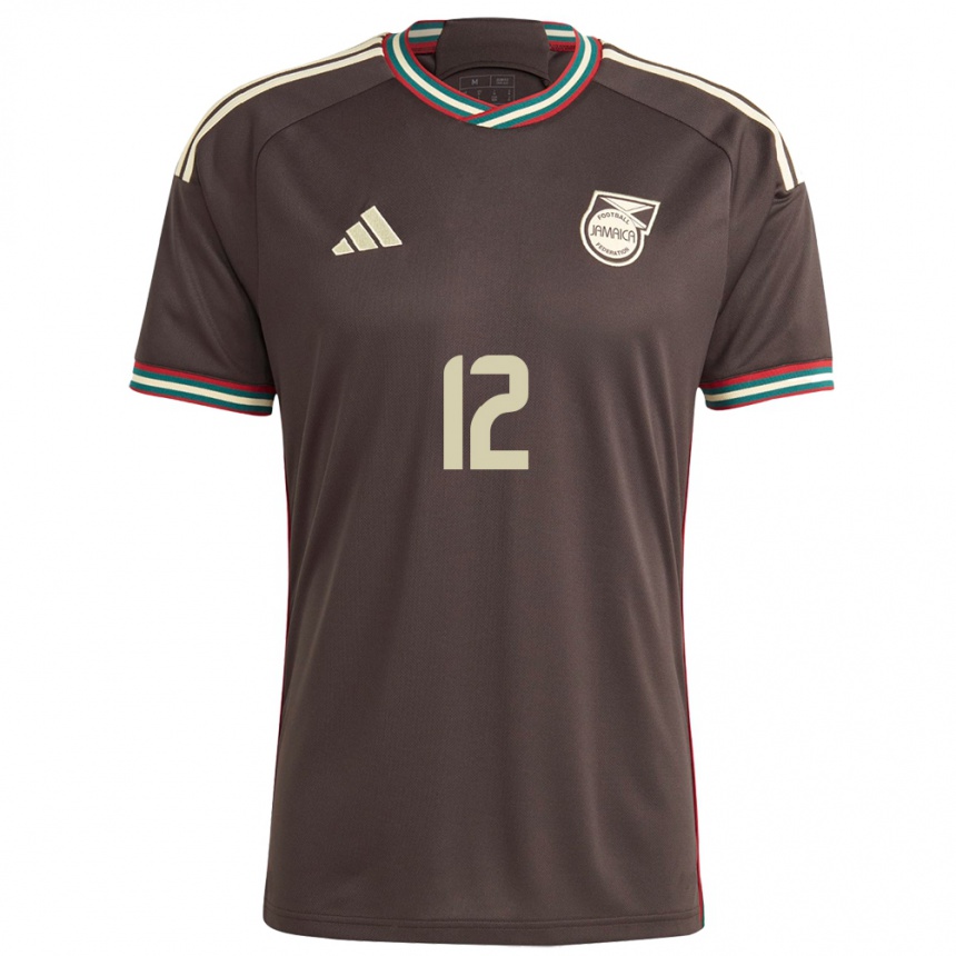 Kids Football Jamaica Kiki Van Zanten #12 Night Brown Away Jersey 24-26 T-Shirt Za