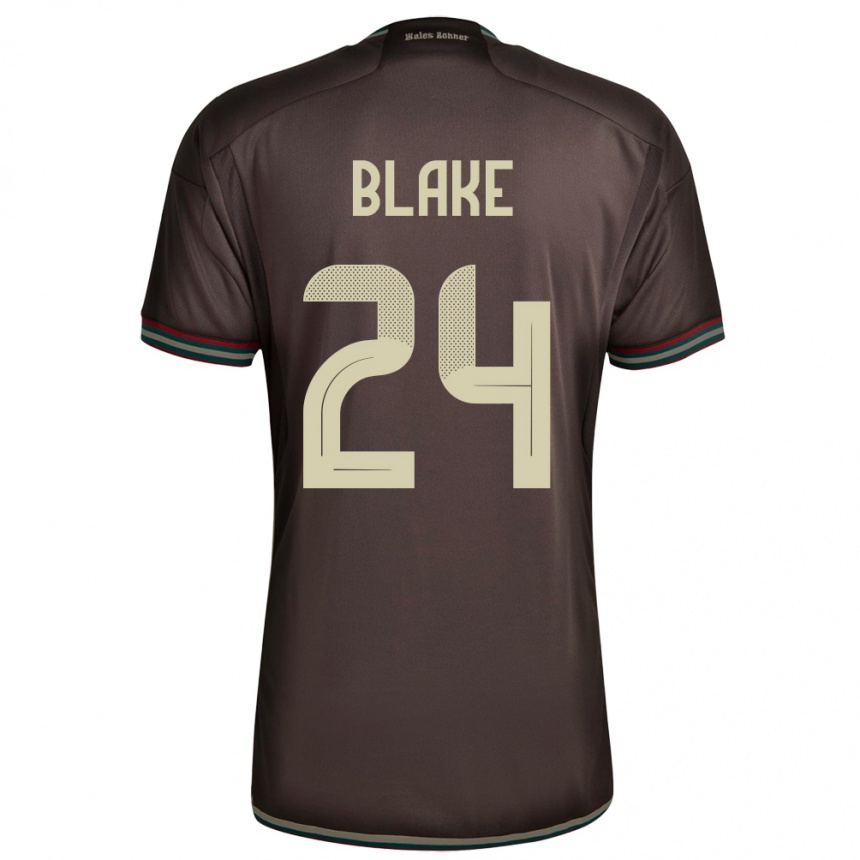 Kids Football Jamaica Andre Blake #24 Night Brown Away Jersey 24-26 T-Shirt Za