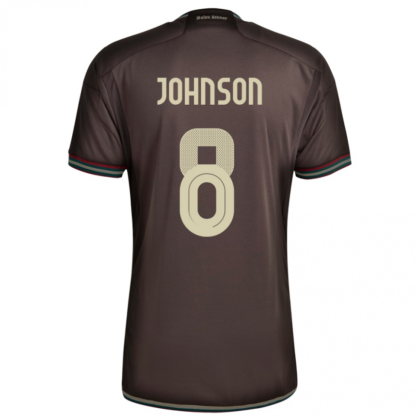 Kids Football Jamaica Daniel Johnson #8 Night Brown Away Jersey 24-26 T-Shirt Za