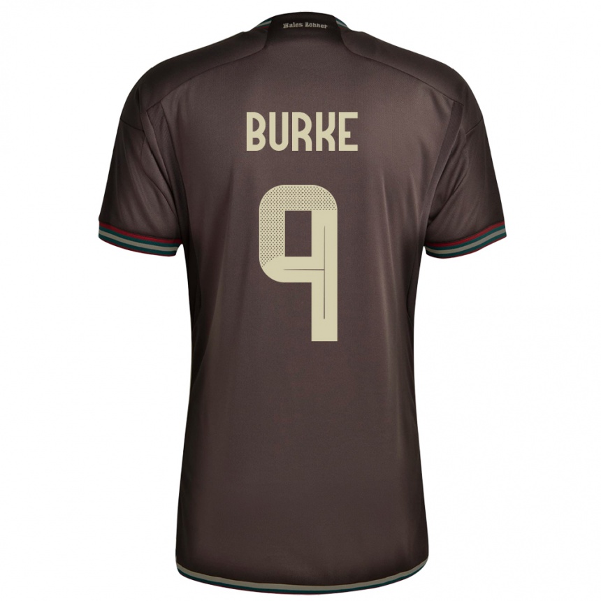 Kids Football Jamaica Cory Burke #9 Night Brown Away Jersey 24-26 T-Shirt Za