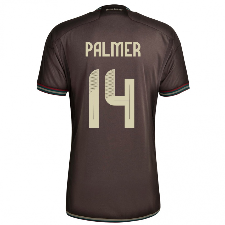 Kids Football Jamaica Kasey Palmer #14 Night Brown Away Jersey 24-26 T-Shirt Za