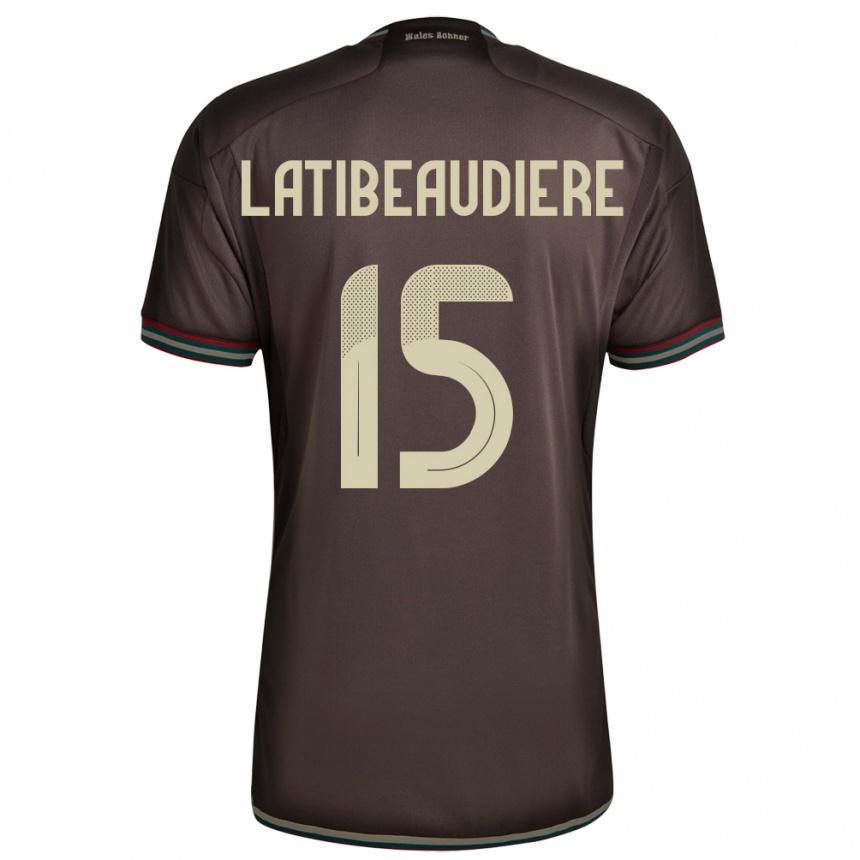 Kids Football Jamaica Joel Latibeaudiere #15 Night Brown Away Jersey 24-26 T-Shirt Za