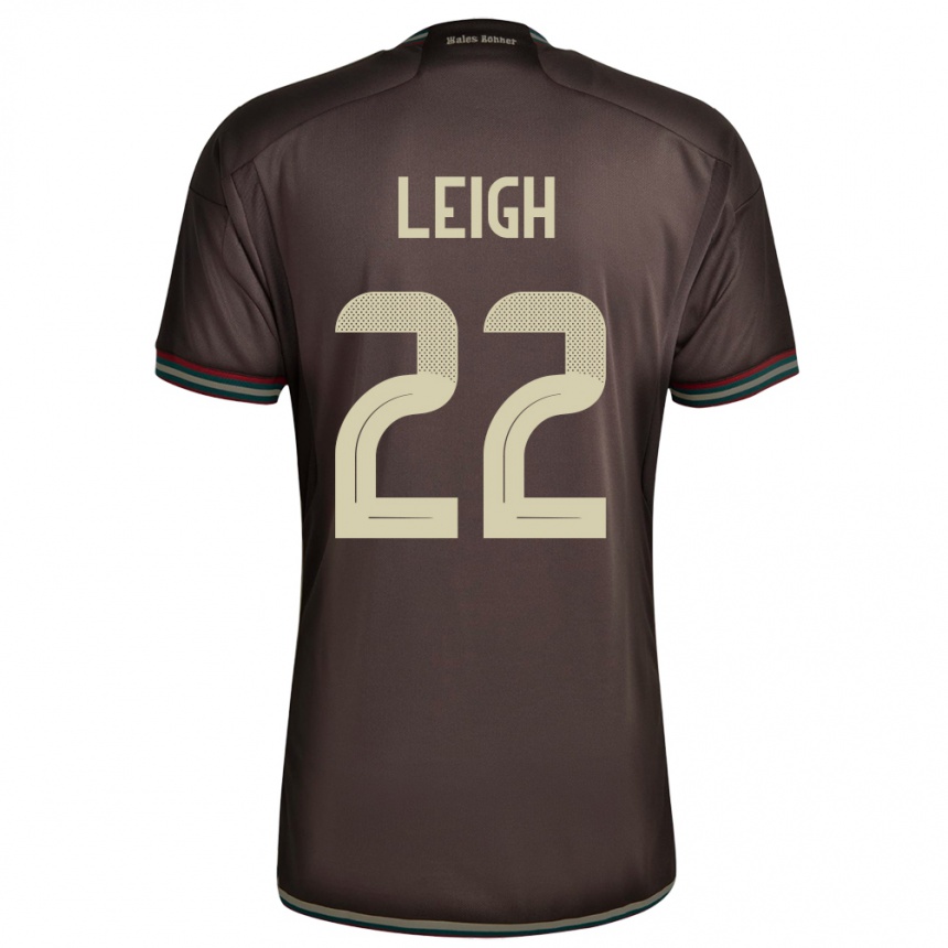 Kids Football Jamaica Greg Leigh #22 Night Brown Away Jersey 24-26 T-Shirt Za