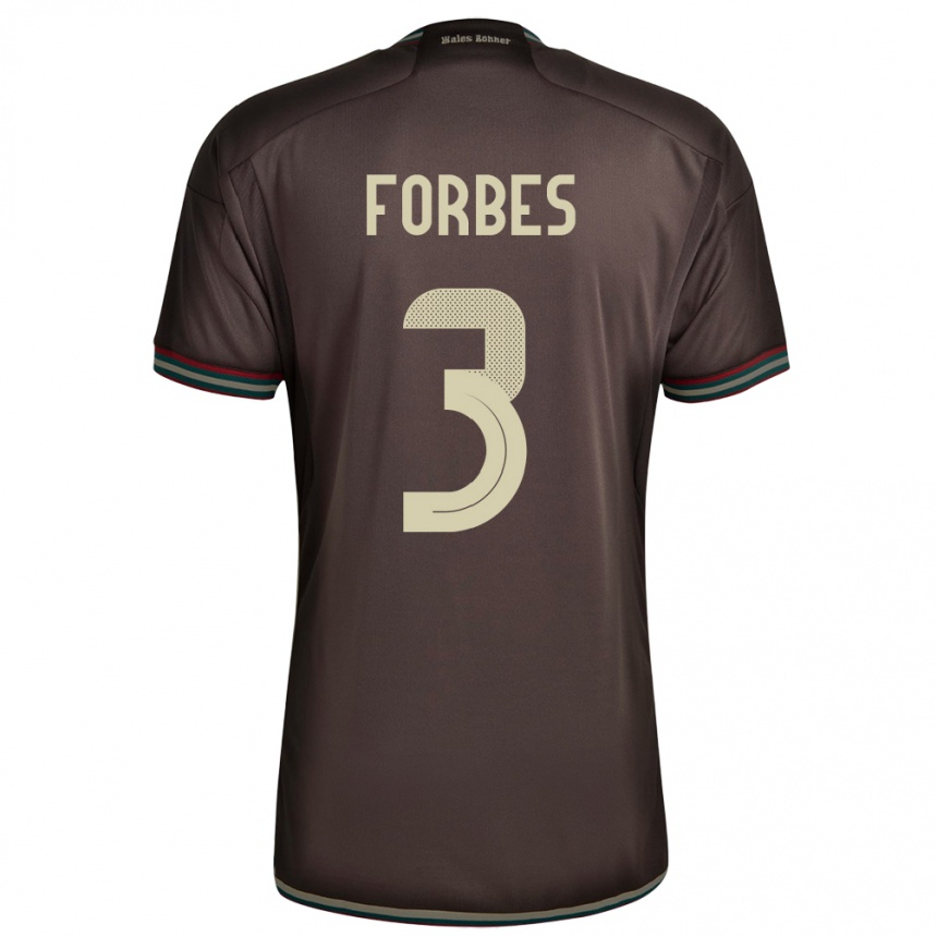 Kids Football Jamaica Michael Forbes #3 Night Brown Away Jersey 24-26 T-Shirt Za