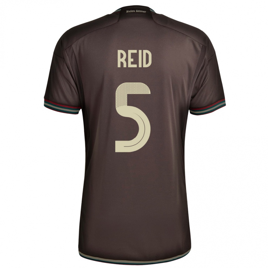 Kids Football Jamaica Adrian Reid #5 Night Brown Away Jersey 24-26 T-Shirt Za