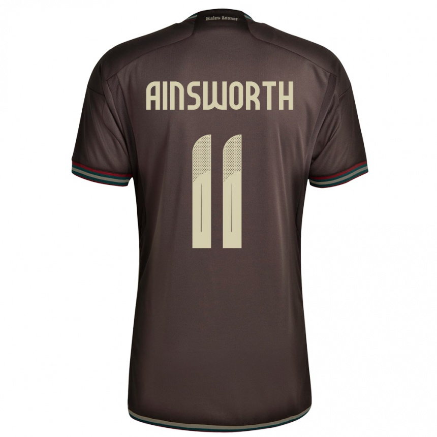 Kids Football Jamaica Christopher Ainsworth #11 Night Brown Away Jersey 24-26 T-Shirt Za