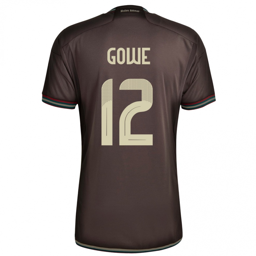 Kids Football Jamaica Tyrese Gowe #12 Night Brown Away Jersey 24-26 T-Shirt Za