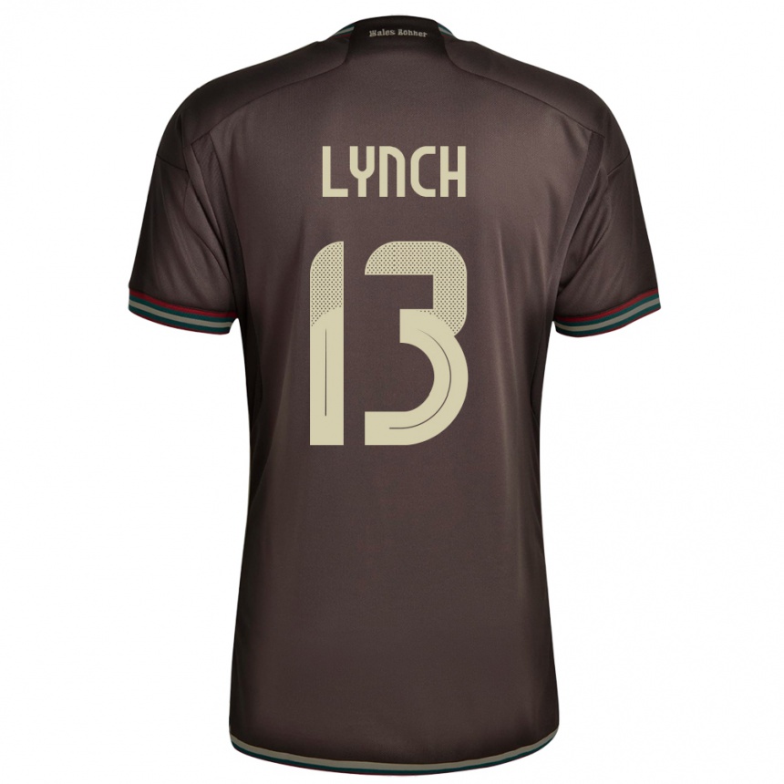 Kids Football Jamaica Taywane Lynch #13 Night Brown Away Jersey 24-26 T-Shirt Za