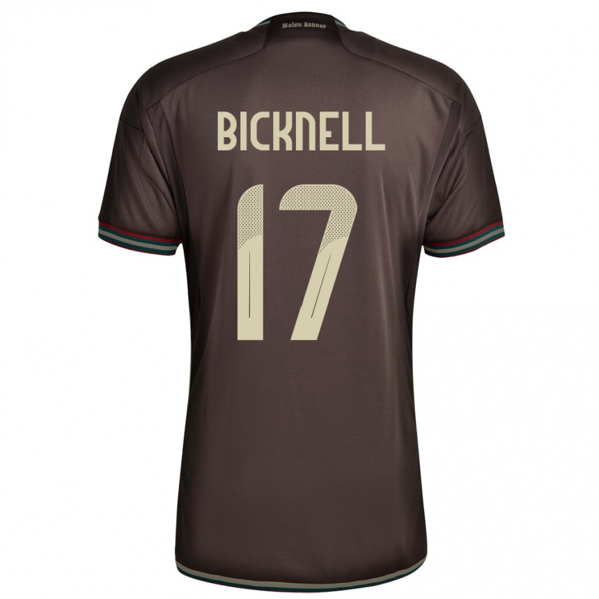 Kids Football Jamaica Alexander Bicknell #17 Night Brown Away Jersey 24-26 T-Shirt Za