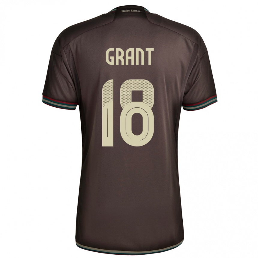 Kids Football Jamaica George Grant #18 Night Brown Away Jersey 24-26 T-Shirt Za