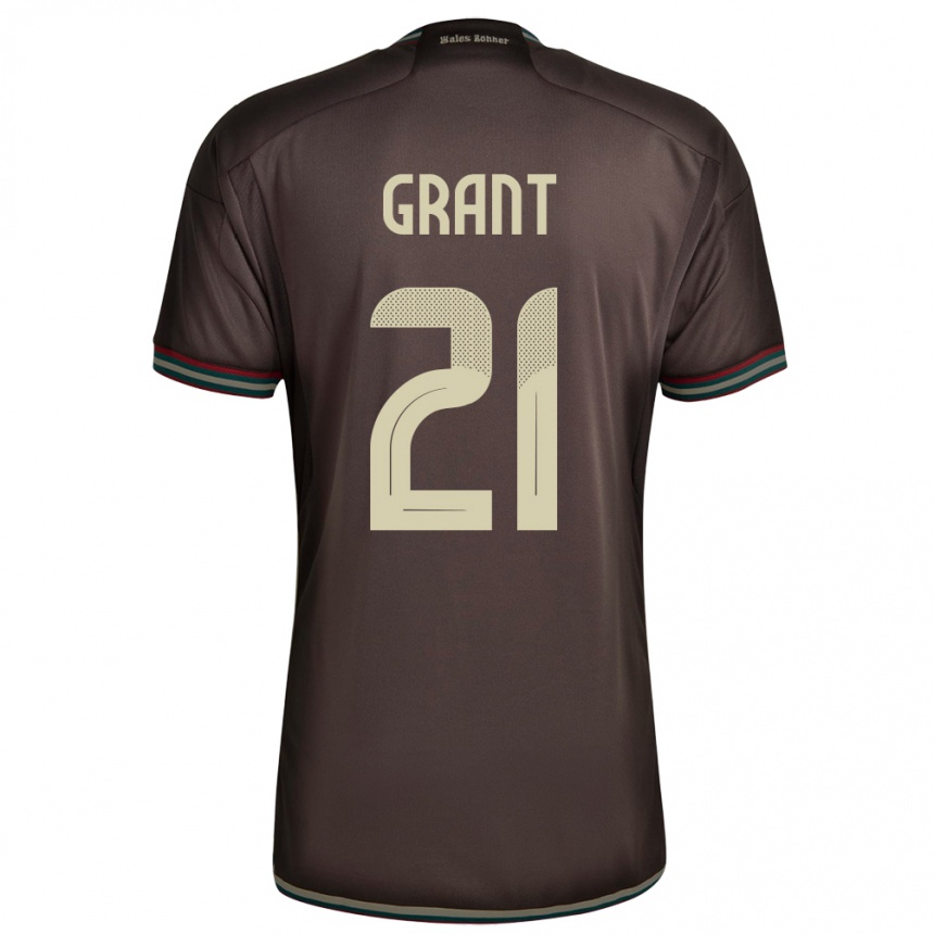 Kids Football Jamaica Joshua Grant #21 Night Brown Away Jersey 24-26 T-Shirt Za