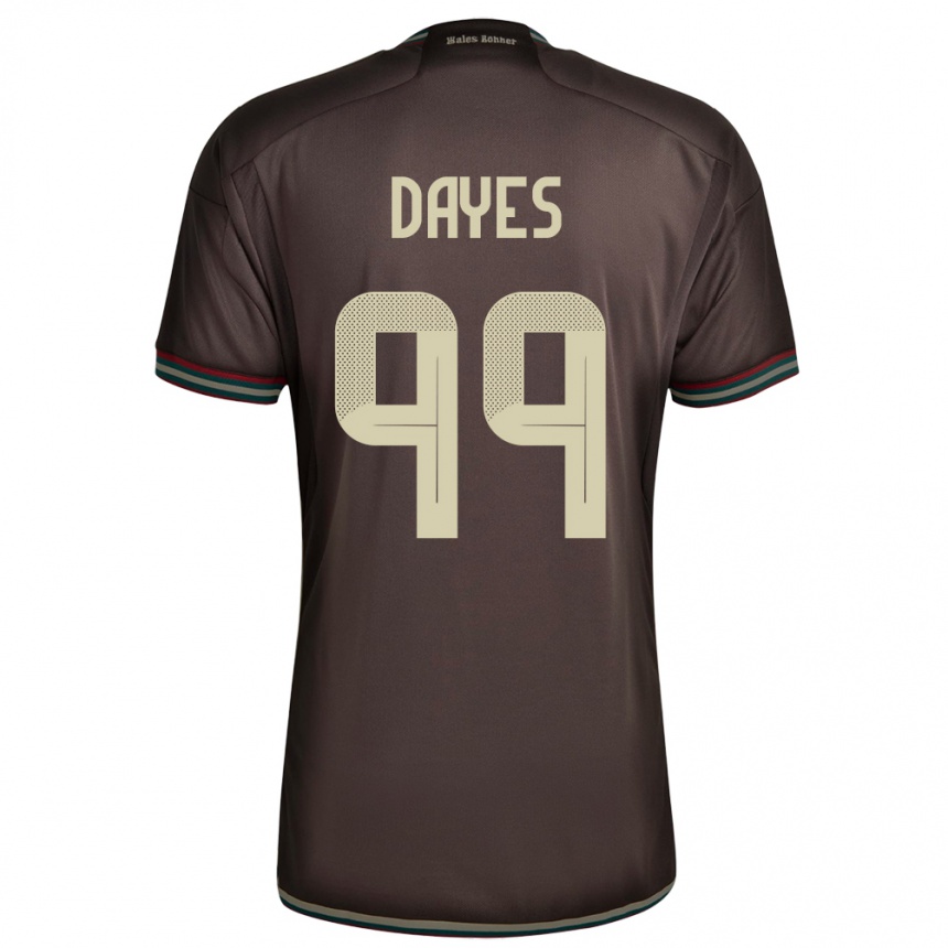 Kids Football Jamaica Malikae Dayes #99 Night Brown Away Jersey 24-26 T-Shirt Za