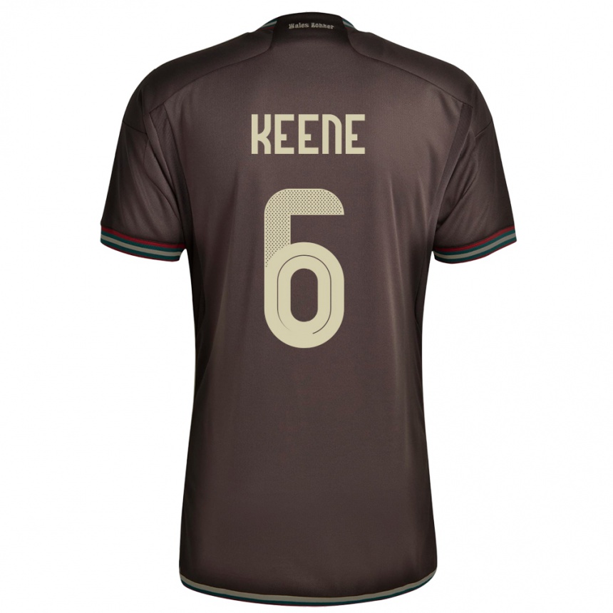 Kids Football Jamaica Alika Keene #6 Night Brown Away Jersey 24-26 T-Shirt Za