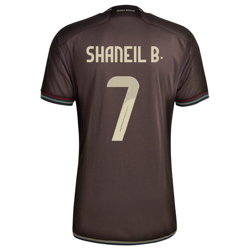 Kids Football Jamaica Shaneil Buckley #7 Night Brown Away Jersey 24-26 T-Shirt Za