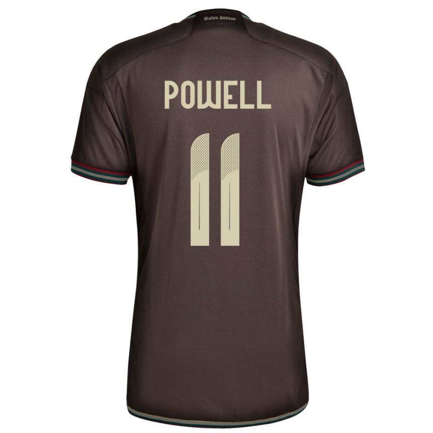 Kids Football Jamaica Destiny Powell #11 Night Brown Away Jersey 24-26 T-Shirt Za