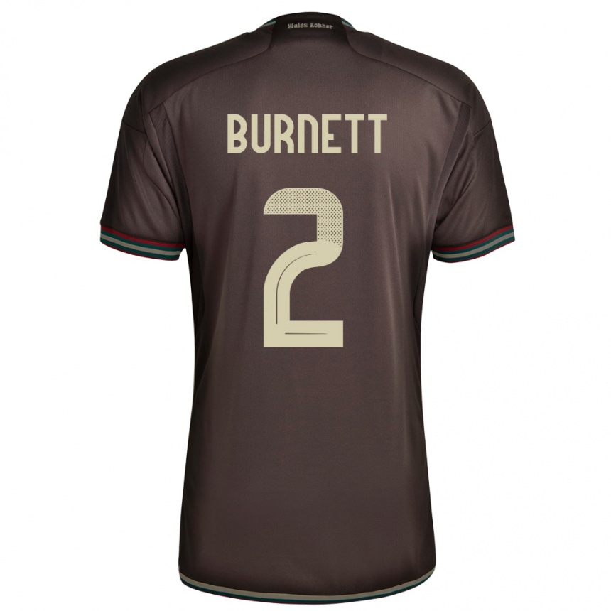 Kids Football Jamaica Theanna Burnett #2 Night Brown Away Jersey 24-26 T-Shirt Za