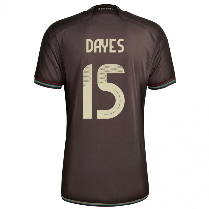 Kids Football Jamaica Mikayla Dayes #15 Night Brown Away Jersey 24-26 T-Shirt Za