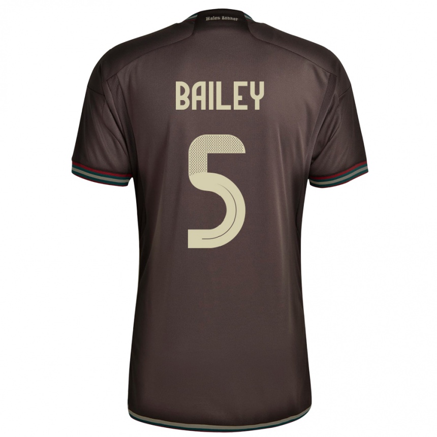 Kids Football Jamaica Jade Bailey #5 Night Brown Away Jersey 24-26 T-Shirt Za