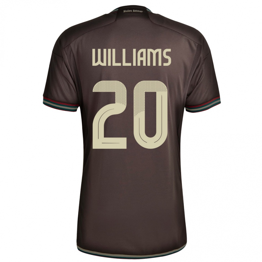 Kids Football Jamaica Victoria Williams #20 Night Brown Away Jersey 24-26 T-Shirt Za