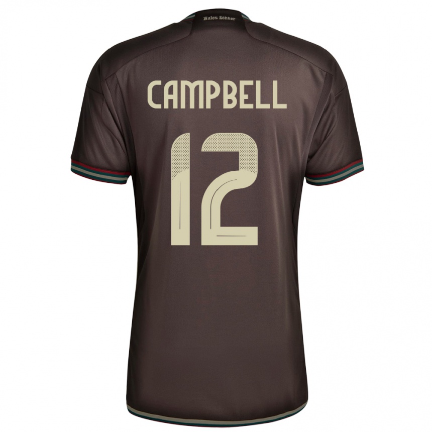 Kids Football Jamaica Sashana Campbell #12 Night Brown Away Jersey 24-26 T-Shirt Za