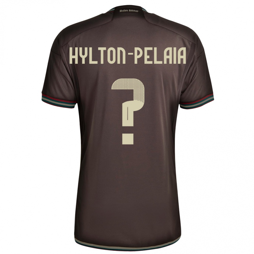 Kids Football Jamaica Jayda Hylton-Pelaia #0 Night Brown Away Jersey 24-26 T-Shirt Za