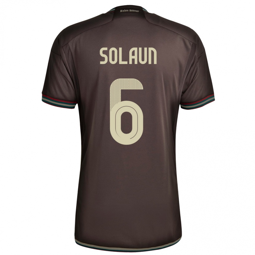 Kids Football Jamaica Havana Solaun #6 Night Brown Away Jersey 24-26 T-Shirt Za