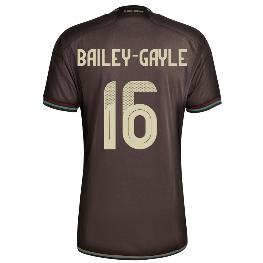 Kids Football Jamaica Paige Bailey-Gayle #16 Night Brown Away Jersey 24-26 T-Shirt Za