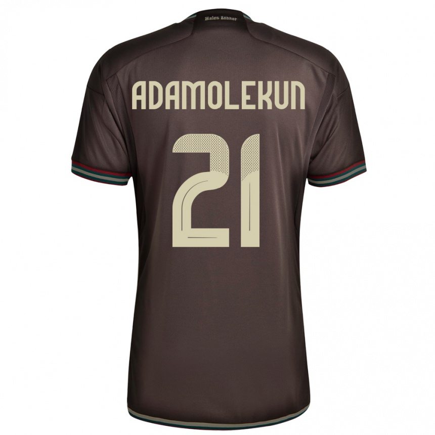 Kids Football Jamaica Olufolasade Adamolekun #21 Night Brown Away Jersey 24-26 T-Shirt Za