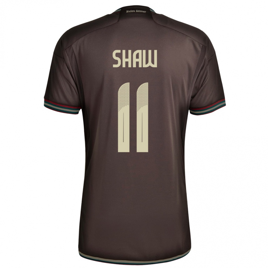 Kids Football Jamaica Khadija Shaw #11 Night Brown Away Jersey 24-26 T-Shirt Za