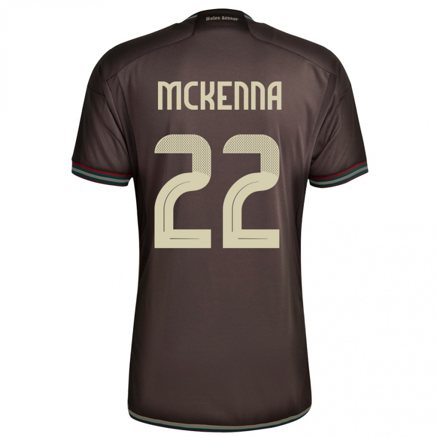 Kids Football Jamaica Kayla Mckenna #22 Night Brown Away Jersey 24-26 T-Shirt Za