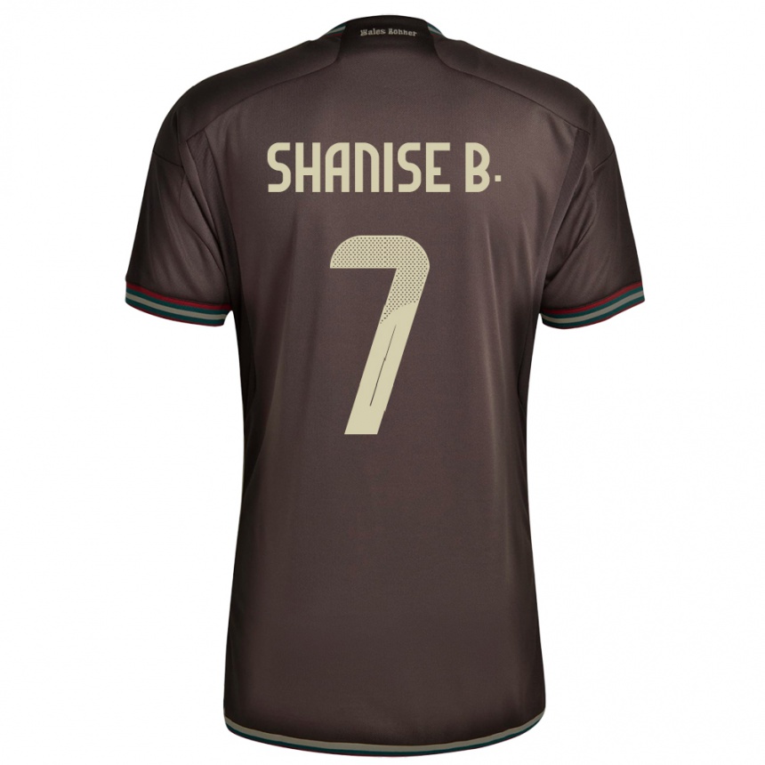 Kids Football Jamaica Shanise Buckley #7 Night Brown Away Jersey 24-26 T-Shirt Za