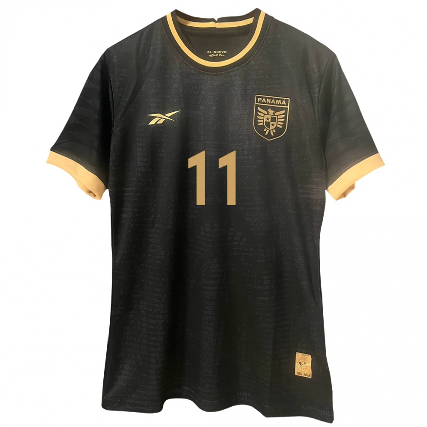 Kids Football Panama Natalia Mills #11 Black Away Jersey 24-26 T-Shirt Za