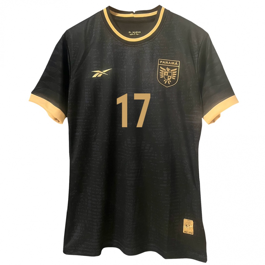 Kids Football Panama José Fajardo #17 Black Away Jersey 24-26 T-Shirt Za