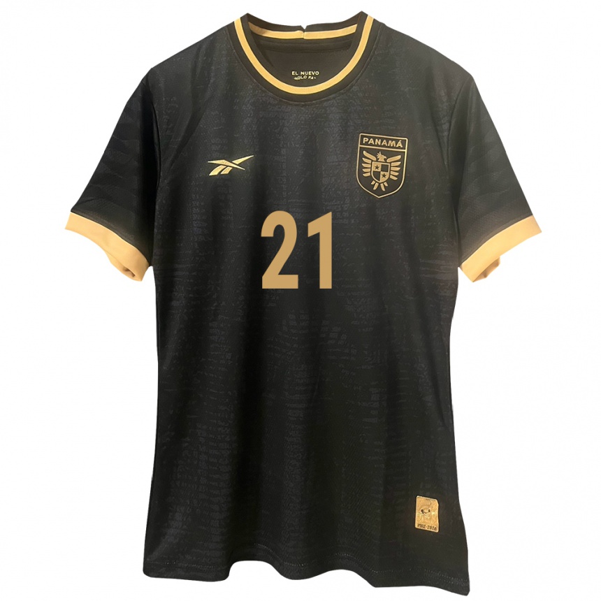 Kids Football Panama Alberto Ruiz #21 Black Away Jersey 24-26 T-Shirt Za