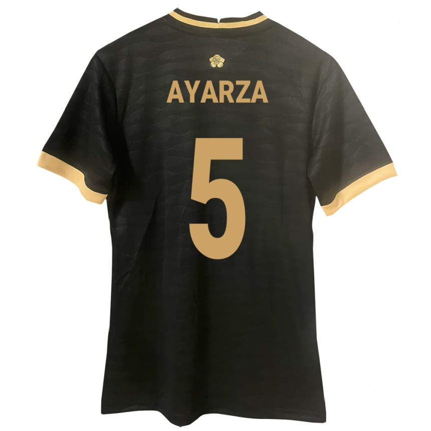 Kids Football Panama Abdiel Ayarza #5 Black Away Jersey 24-26 T-Shirt Za