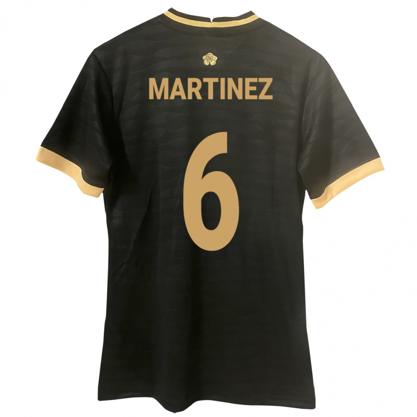 Kids Football Panama Christian Martínez #6 Black Away Jersey 24-26 T-Shirt Za