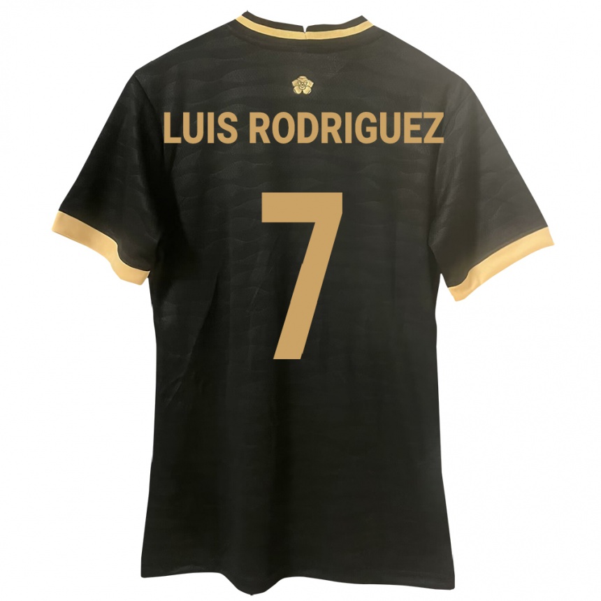 Kids Football Panama José Luis Rodríguez #7 Black Away Jersey 24-26 T-Shirt Za