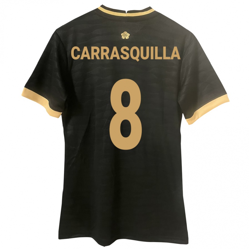 Kids Football Panama Adalberto Carrasquilla #8 Black Away Jersey 24-26 T-Shirt Za