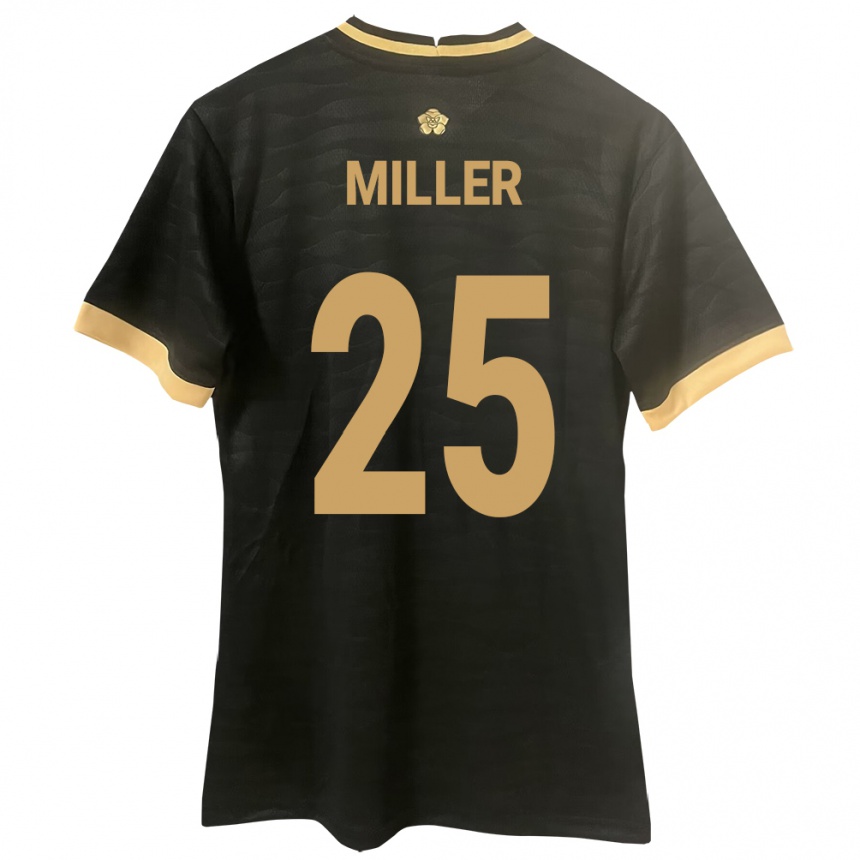 Kids Football Panama Roderick Miller #25 Black Away Jersey 24-26 T-Shirt Za