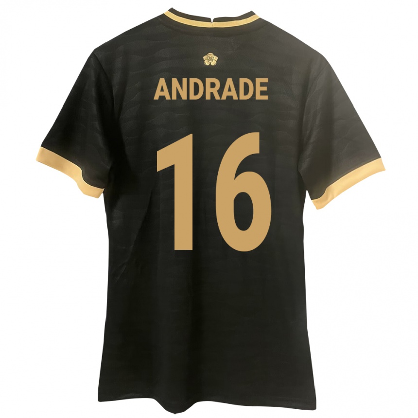 Kids Football Panama Andrés Andrade #16 Black Away Jersey 24-26 T-Shirt Za