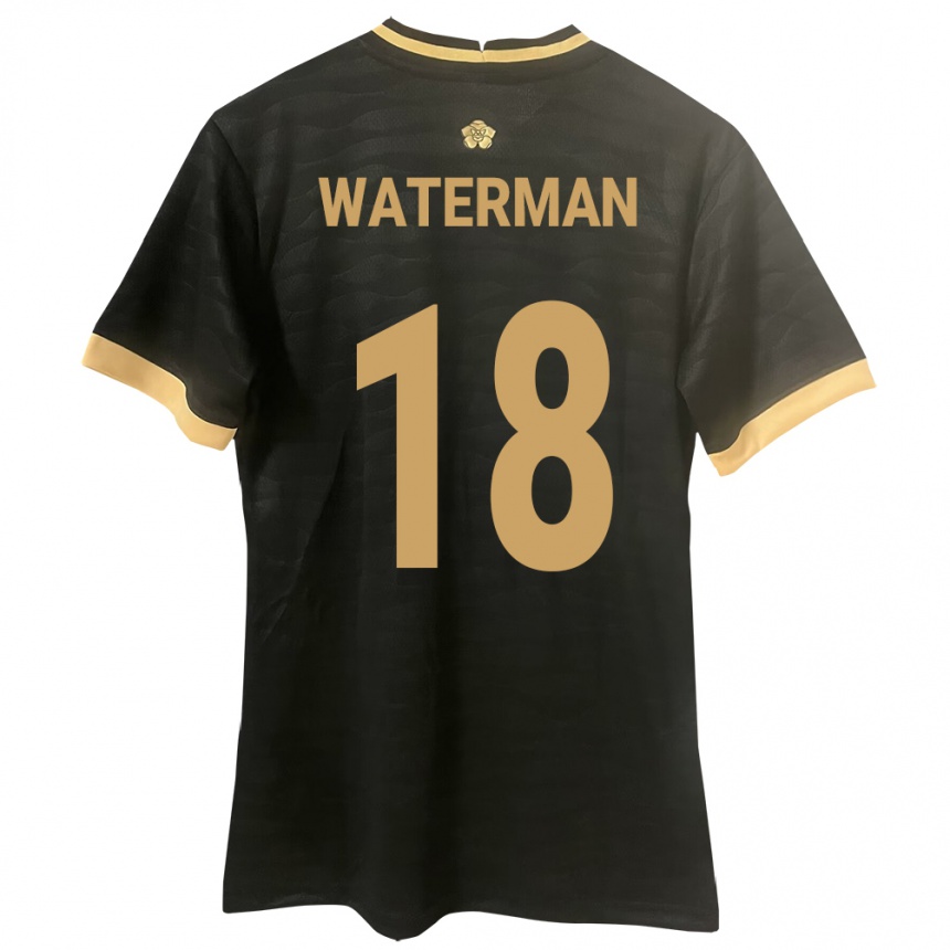 Kids Football Panama Cecilio Waterman #18 Black Away Jersey 24-26 T-Shirt Za