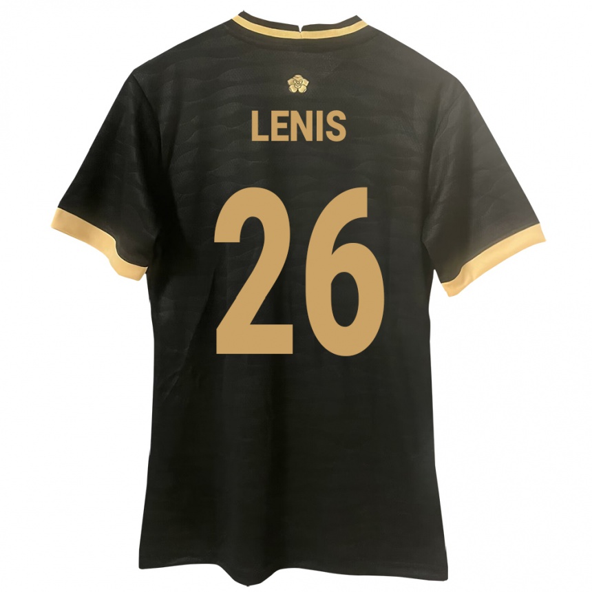 Kids Football Panama Kahiser Lenis #26 Black Away Jersey 24-26 T-Shirt Za