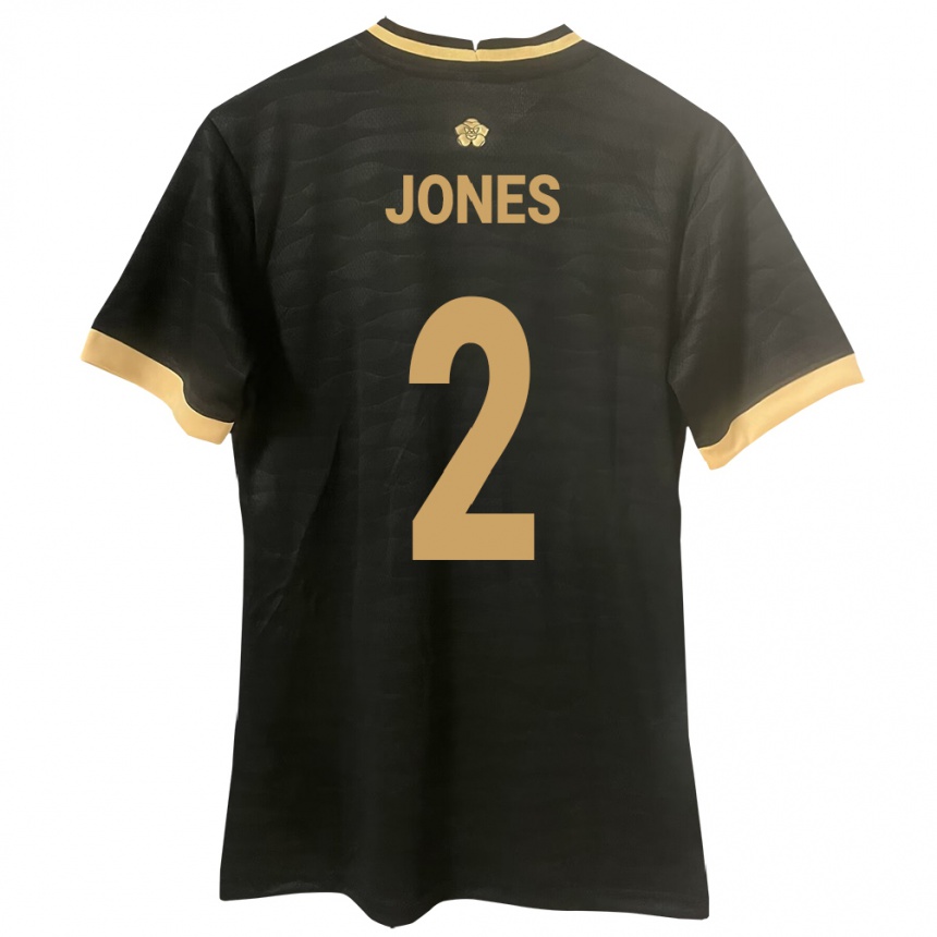 Kids Football Panama Joseph Jones #2 Black Away Jersey 24-26 T-Shirt Za