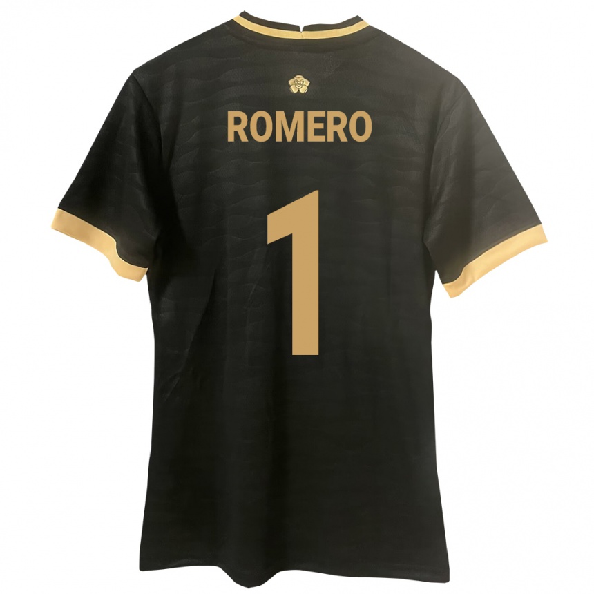 Kids Football Panama Manuel Romero #1 Black Away Jersey 24-26 T-Shirt Za