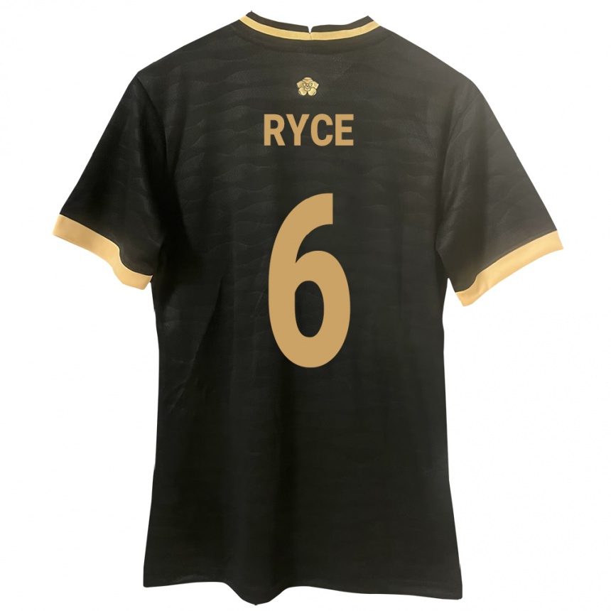 Kids Football Panama Anel Ryce #6 Black Away Jersey 24-26 T-Shirt Za